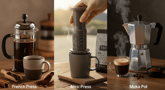 French Press, AeroPress, or Moka Pot? Find the Best Match for Your Taste